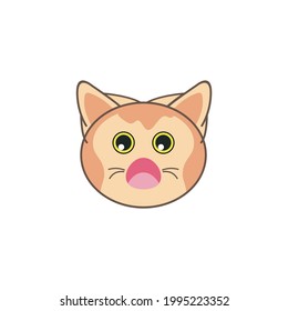 Emoticon Cats head logo design inspiration