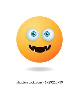 Emoticon character - Cute emoticon cartoon characters with smile expression. Mascot logo design