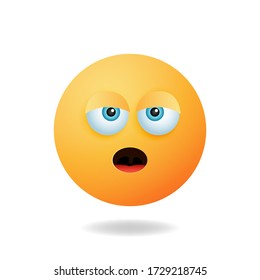 Emoticon character - Cute emoticon cartoon characters with sad expression. Mascot logo design