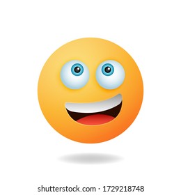 Emoticon character - Cute emoticon cartoon characters with smile expression. Mascot logo design