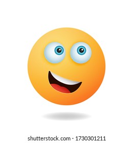 Emoticon character - Cute emoticon cartoon characters with smile expression. Mascot logo design