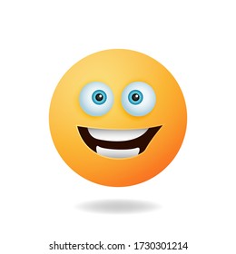 Emoticon character - Cute emoticon cartoon characters with smile expression. Mascot logo design