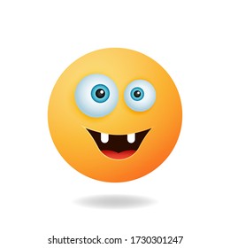 Emoticon character - Cute emoticon cartoon characters with angry expression. Mascot logo design