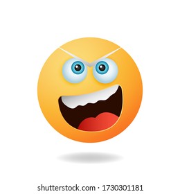 Emoticon character - An elegant emoticon mascot design with angry expression. Mascot logo design