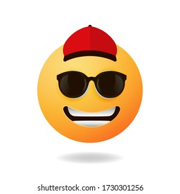 Emoticon character - An elegant emoticon mascot design with charming smile expression. Mascot logo design