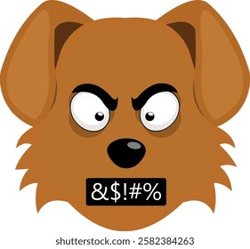 emoticon character head puppy canine anger gesture and censored insult