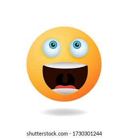 Emoticon character - A picture of emoticon cartoon design style with smile expression. Mascot logo design