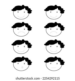 emoticon character set vector illustration