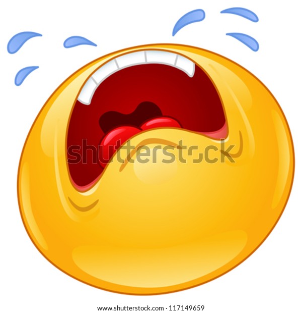 Emoticon Crying Out Loud Stock Vector (Royalty Free) 117149659