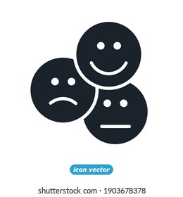 emoticon customer feedback icon template color editable. emoticon symbol vector illustration for graphic and web design.