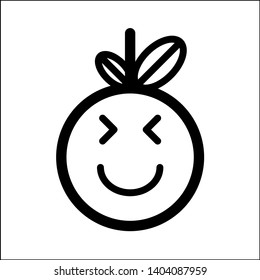 emoticon cute of thin line smile emoticons isolated on a white background