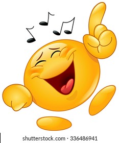 Emoticon dancing to music