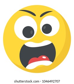 An emoticon depicting expression of being annoyed