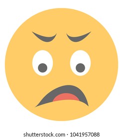 An emoticon depicting expression of being baffled