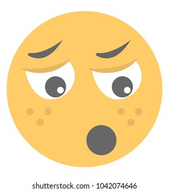 An emoticon depicting expression of being baffled