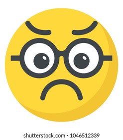 An emoticon depicting expression of being baffled
