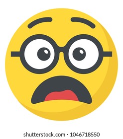 An emoticon depicting expression of being baffled