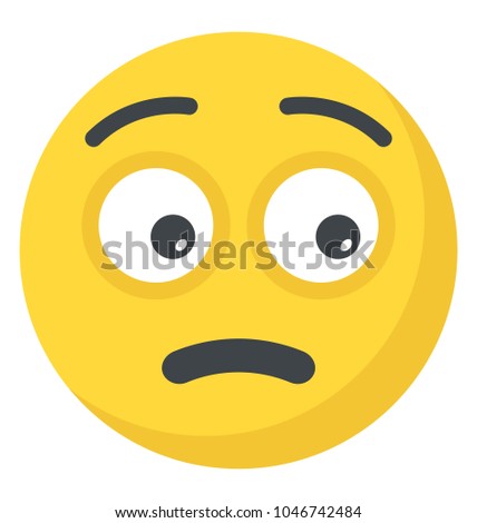An emoticon depicting expression of being baffled