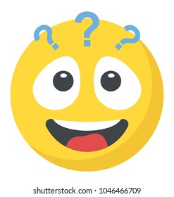 An emoticon depicting expression of being confused