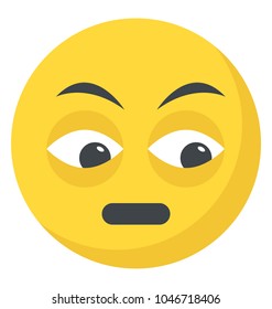 An emoticon depicting expression of being depressed