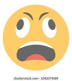 An emoticon depicting expression of being exhausted