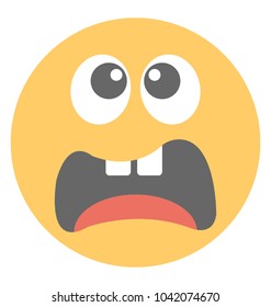 An emoticon depicting expression of being exhausted