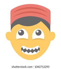 
An emoticon depicting expression of being irritated
