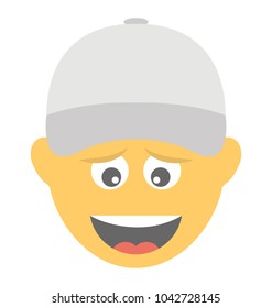 
An emoticon depicting expression of being joyful
