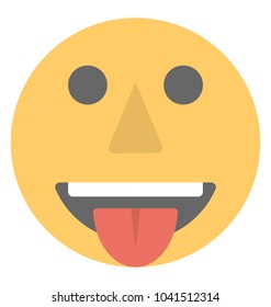 
An emoticon depicting expression of being naughty
