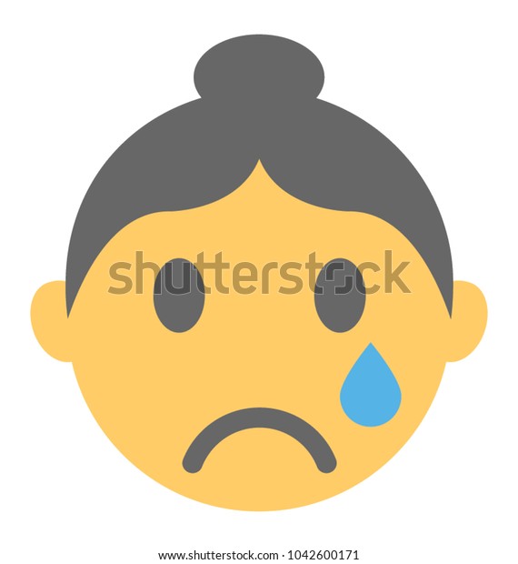 Emoticon Depicting Expression Being Sad Crying Stock Vector Royalty Free 1042600171 Shutterstock 7662