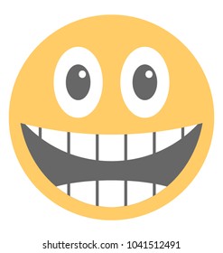 
An emoticon depicting expression of happiness
