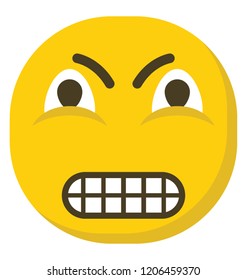 
Emoticon designed to present angry face expressions
