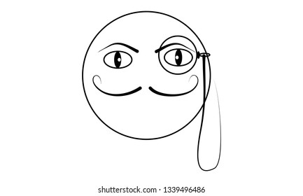 emoticon of detective face 