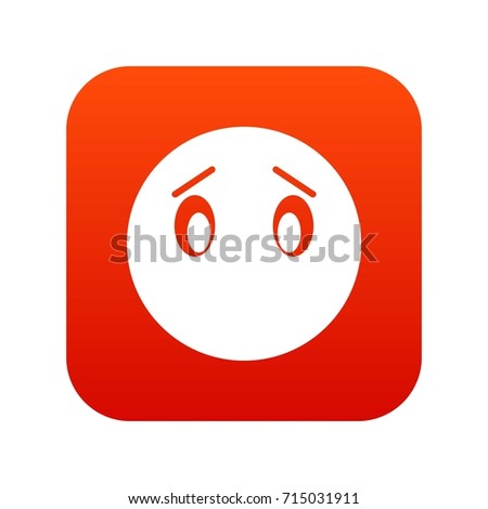 Emoticon digital red for any design isolated on white vector illustration