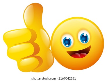 Emoticon macht Daumen, Vektorgrafik
