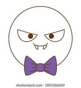 emoticon with dracula teeth