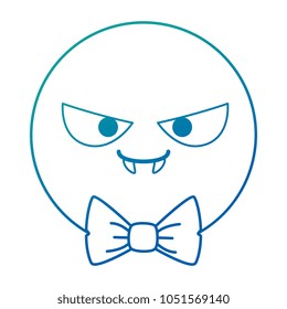 emoticon with dracula teeth