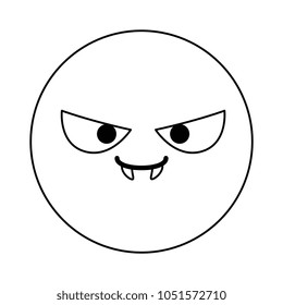 emoticon with dracula teeth