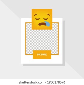 Emoticon Drool Reaction Greeting Card Vector