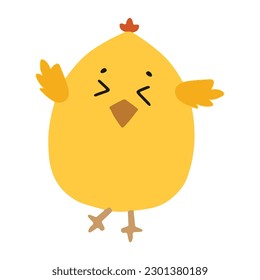emoticon duckling isolated on white background
