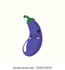 emoticon eggplant character cartoon design