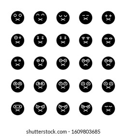 emoticon, emoji circle face set