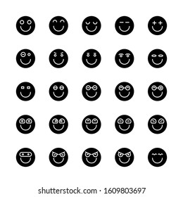 emoticon, emoji circle face set