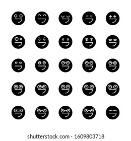 emoticon, emoji circle face set