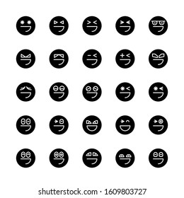 emoticon, emoji circle face set