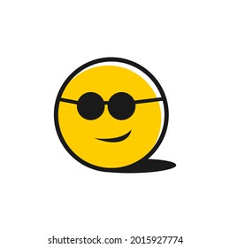 Emoticon emoji feeling confident in sunglasses