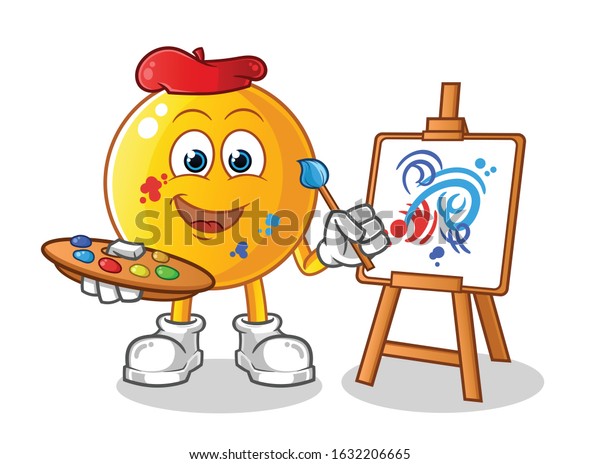 Emoticon Emoji Painting Cartoon Artists Painters Stock Vector (Royalty ...