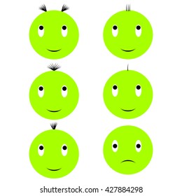 Emoticon emoji set.