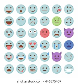 Emoticon emoji set.