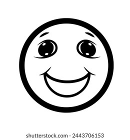 Emoticon emoji smile face graphic illustration